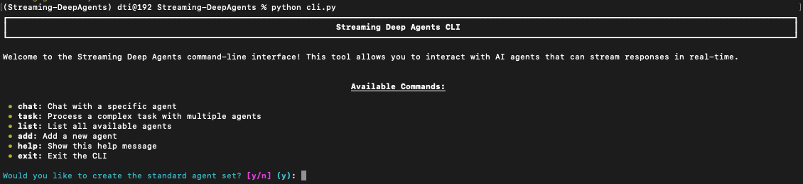 Example CLI of our deepagents