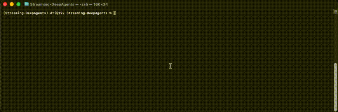 Streaming Deep Agents Demo